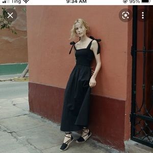 Doen Jasmine dress, black, size medium